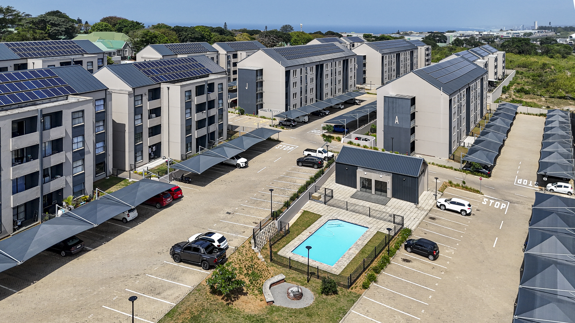 solar panel development drone photography in KZN